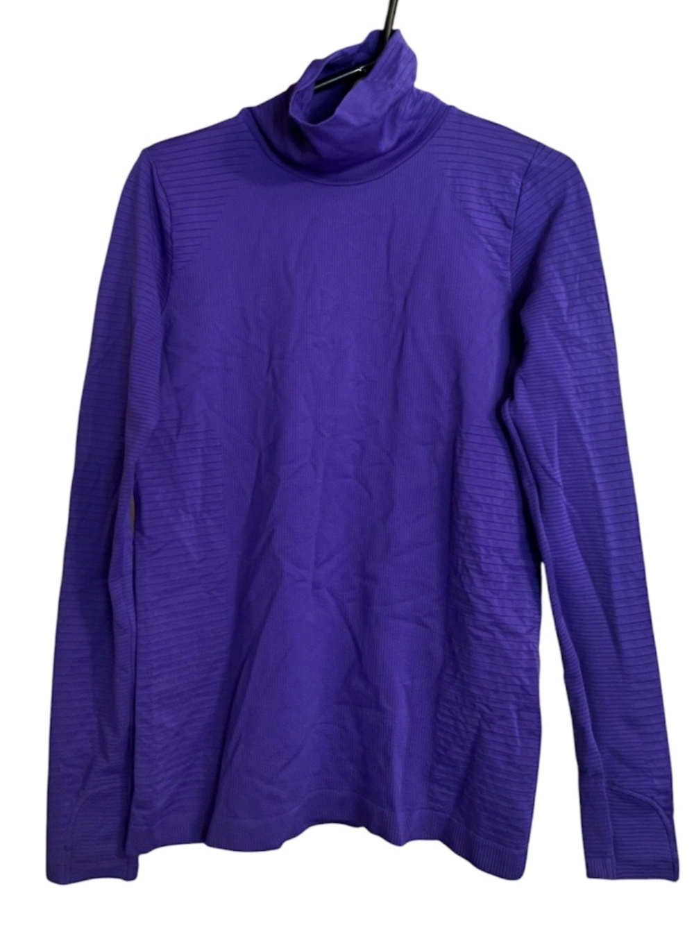 Athleta Women’s Vibrant Purple Flurry Blizzard Rib Turtleneck Activewear Sz-M